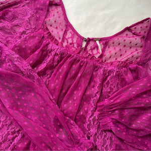 Free People A Little Love Peasant Top XS